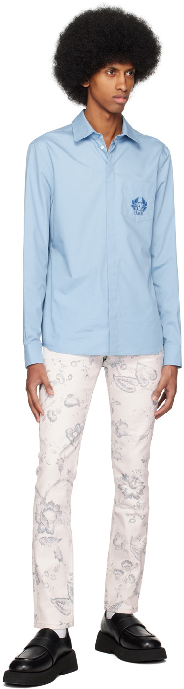 Erdem Blue Luke Shirt