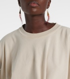 Marant Etoile Draped cotton jersey sweatshirt dress