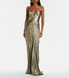 Maria Lucia Hohan Dakota lamé chiffon gown