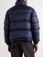 Burberry - Highlands Logo-Embroidered Quilted Shell Down Jacket - Blue