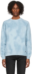 TOM FORD Blue Tie-Dye Sweatshirt