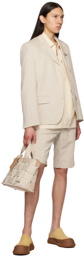 Jacquemus Off-White Le Raphia 'La Chemise Banho' Shirt