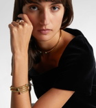 Marina B 18kt yellow gold bangle with emeralds and diamonds