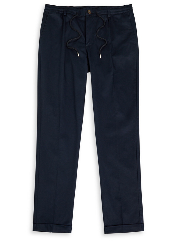Photo: Aurélien Urban Stretch-cotton Trousers Navy