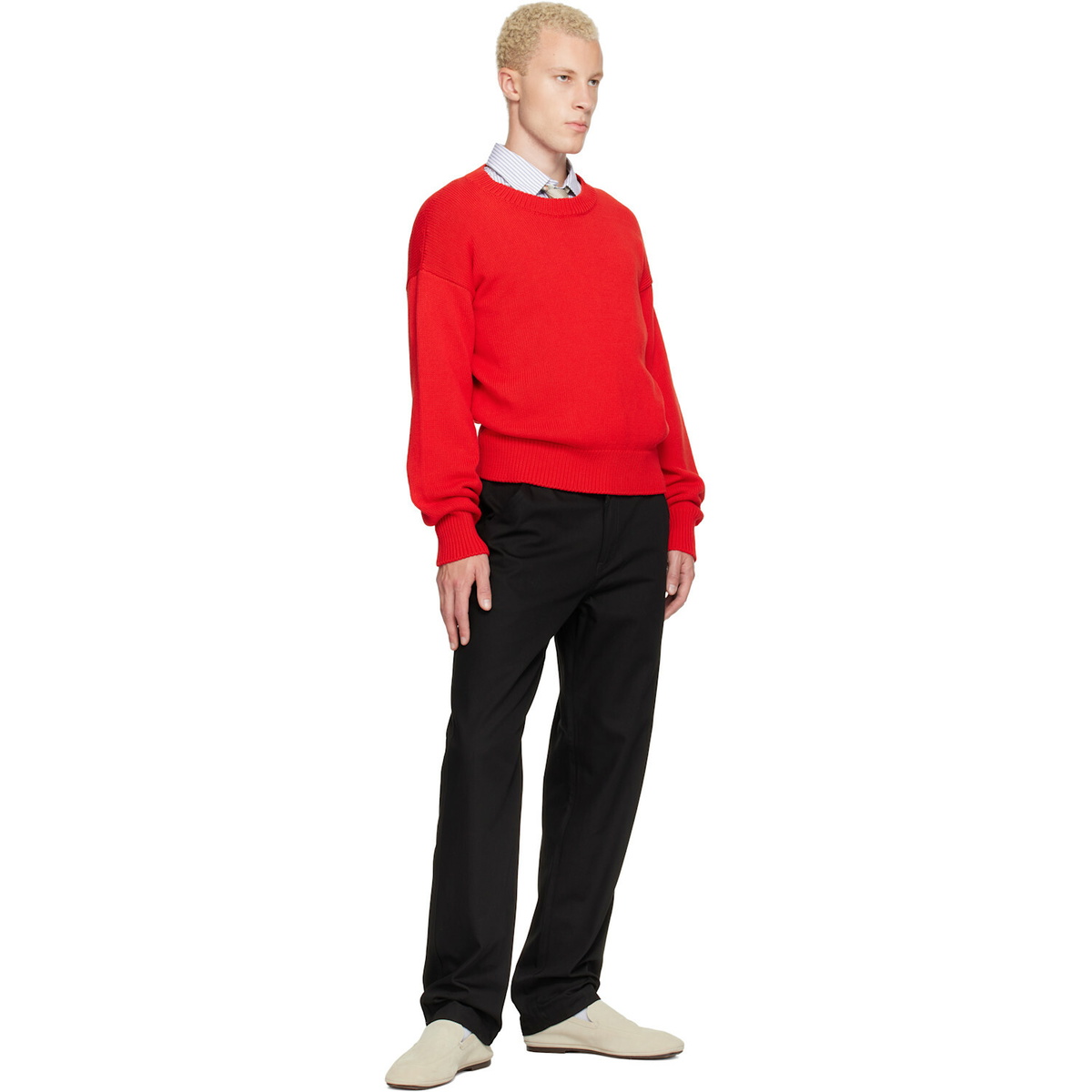 Burberry Black Cotton Twill Chino Trousers