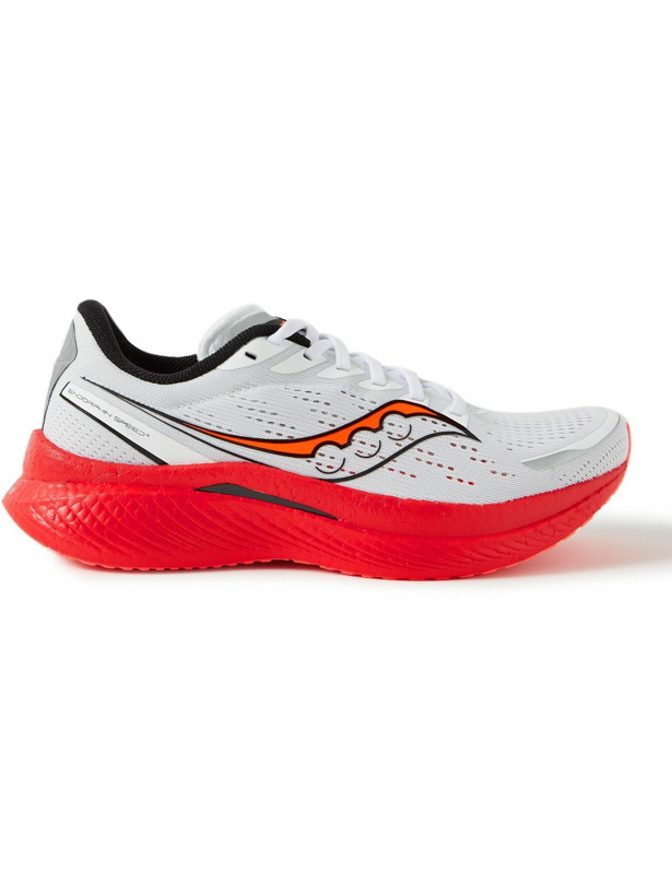 Photo: Saucony - Endorphin Speed 3 Rubber-Trimmed Mesh Running Sneakers - White