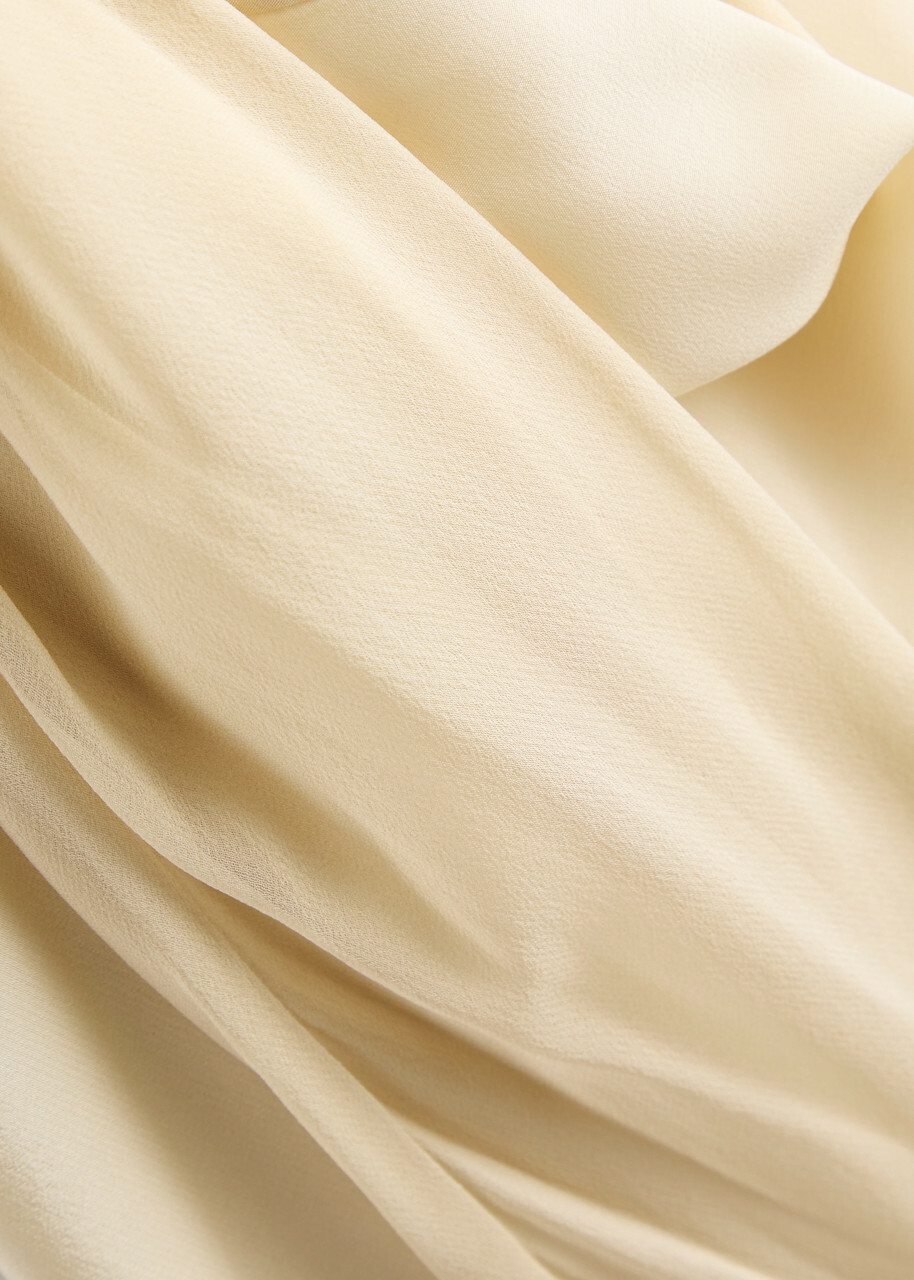 Helmut Lang Scarf Silk Crepe de Chine Tank Cream