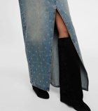 Givenchy 4G high-rise denim maxi skirt