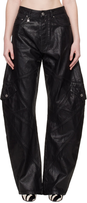 Photo: AMIRI Black Waxed Paneled Jeans