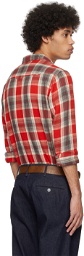 RRL Red & Gray Slim-Fit Shirt