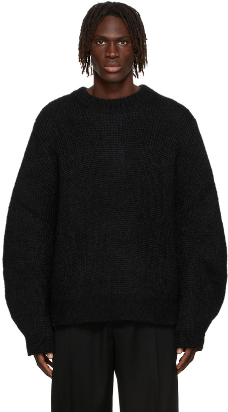 Photo: Jil Sander Black Mohair Chunky Sweater