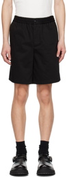 AMI Paris Black Elasticized Shorts