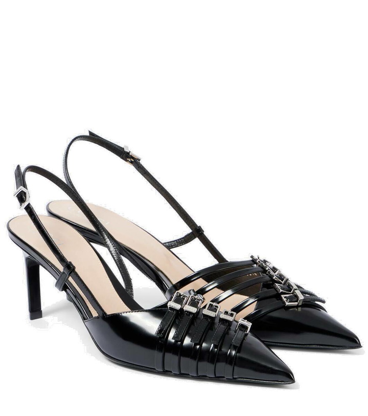 Photo: Gucci Seraphine patent leather slingback pumps