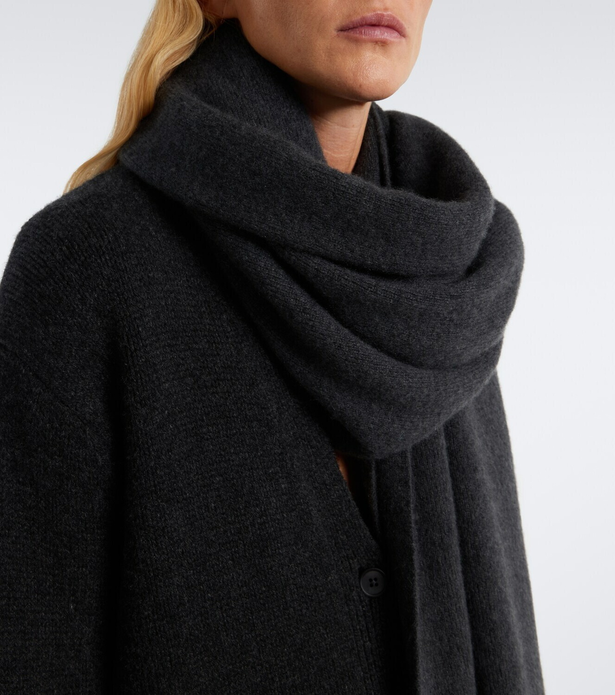 The Row Qyren cashmere, alpaca, and silk scarf