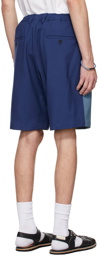 Marni Blue & Navy Colorblock Shorts