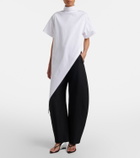 Alaïa Asymmetric cotton jersey T-shirt
