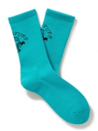 Flagstuff - Logo-Jacquard Ribbed Cotton-Blend Socks