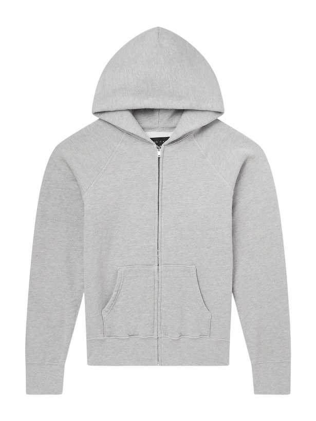 Photo: Les Tien - Cotton-Jersey Zip-Up Hoodie - Gray