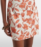 SIR Chloe floral linen-blend minidress
