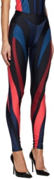 Mugler Multicolor Spiral Leggings