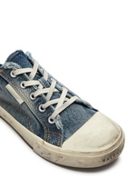 Balenciaga Paris Distressed Denim Mule Sneakers