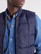 Fortela - Quilted Shell Down Gilet - Blue