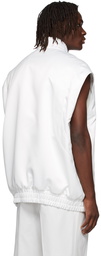 We11done White Bomber Vest