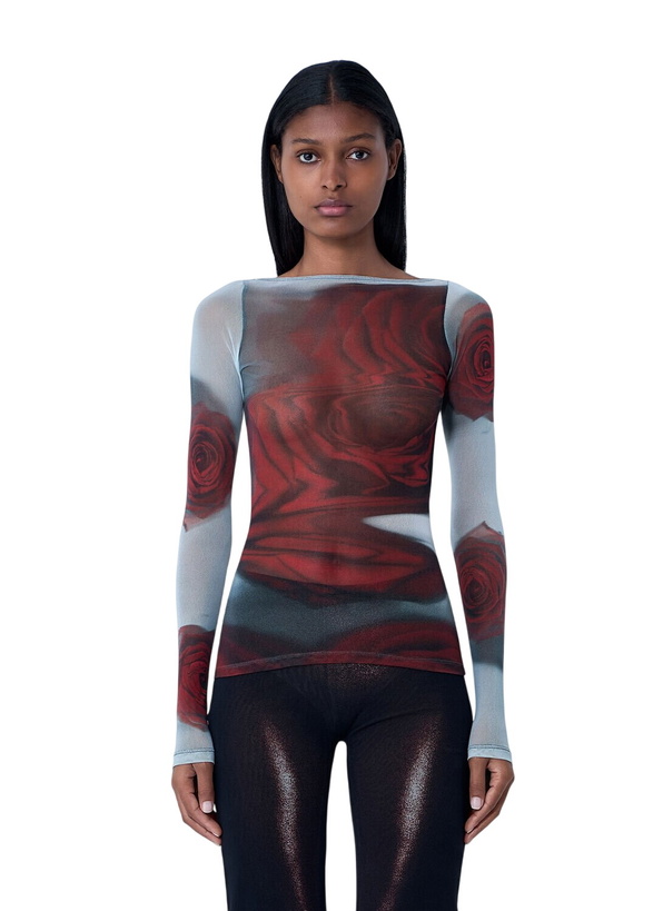 Photo: Jean Paul Gaultier Blurry Roses Mesh Tank Top
