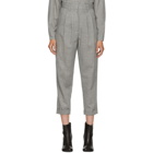 MM6 Maison Martin Margiela Grey Wool Casual Tailoring Trousers