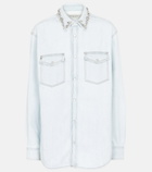 Golden Goose - Embellished cotton chambray shirt