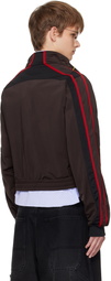 Martine Rose Brown Shrunken Track Jacket