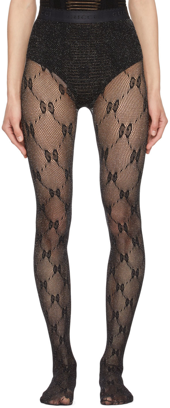 Gucci Black GG Tights SSENSE