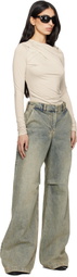 Entire Studios Off-White Drape Top