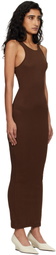 Entire Studios Brown Muscle Tank Midi Dress