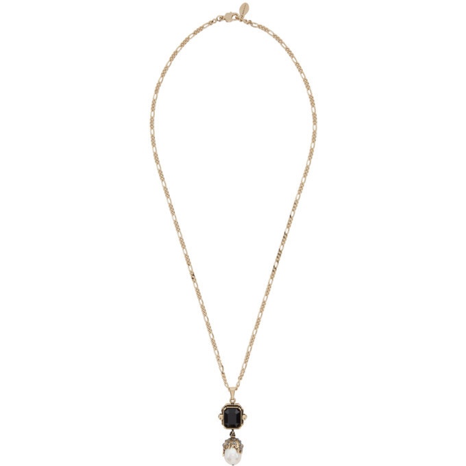 Photo: Alexander McQueen Gold Pearl Chain Necklace