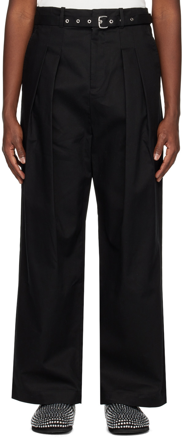 JW Anderson Black Pleated Trousers JW Anderson