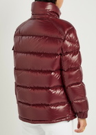 Moncler Maire Padded Hooded Laqué Nylon Jacket Red