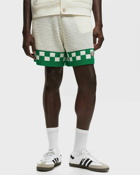 Casablanca Faux Crochet Shorts Green/White - Mens - Casual Shorts