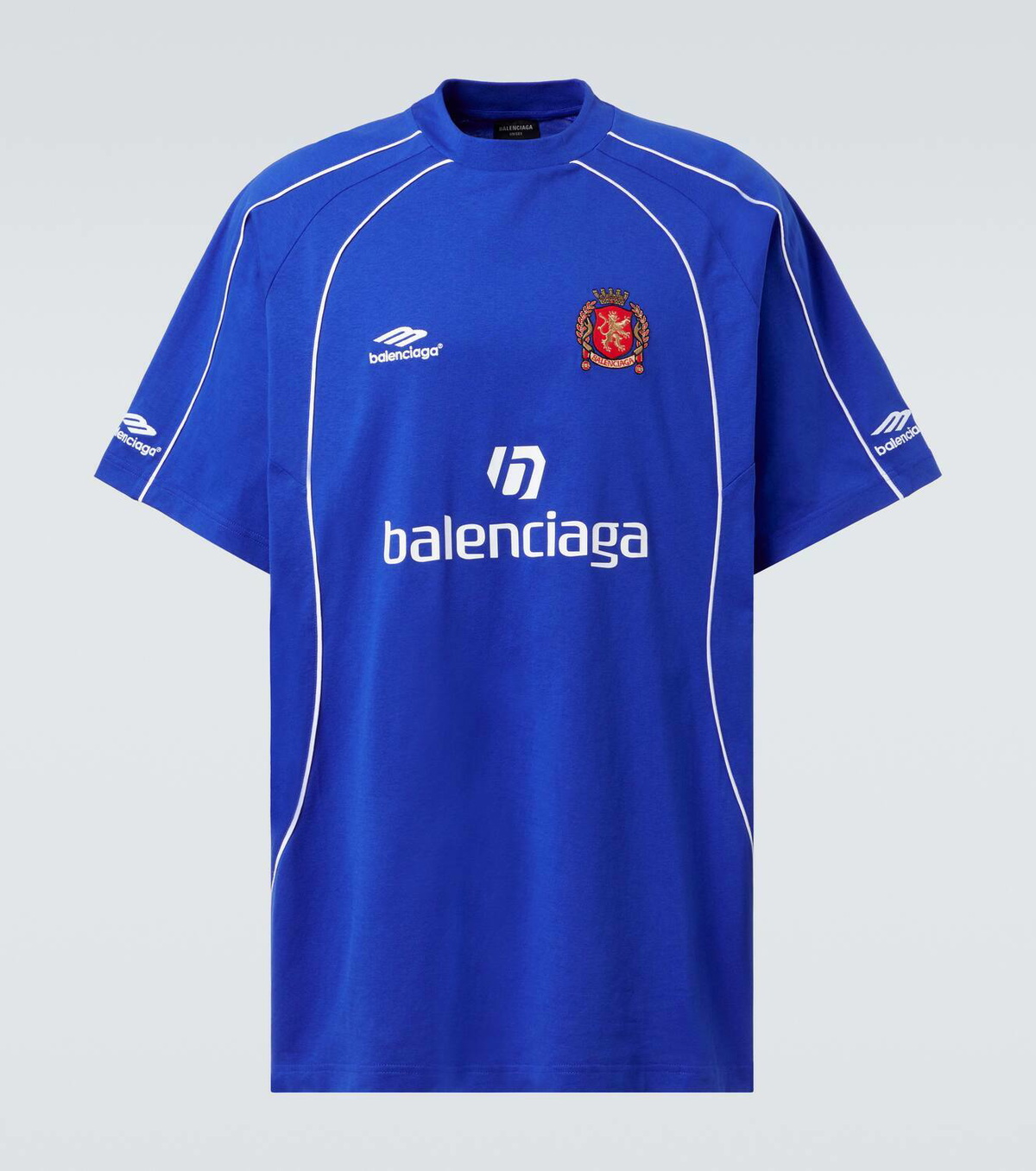 【BALENCIAGA】Soccer ロゴ コットンジャージー Tシャツ Balenciaga Soccer logo cotton jersey T-shirt Balenciaga