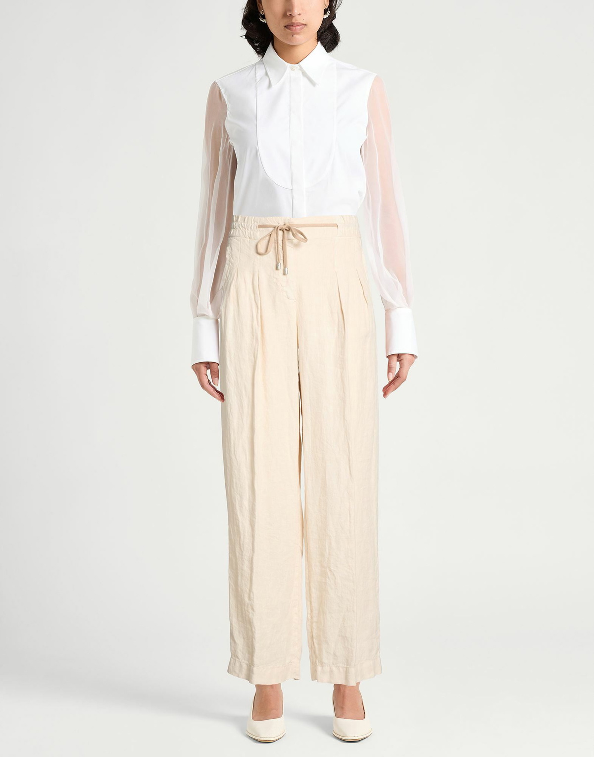 Peserico Easy Womens Pants Cream