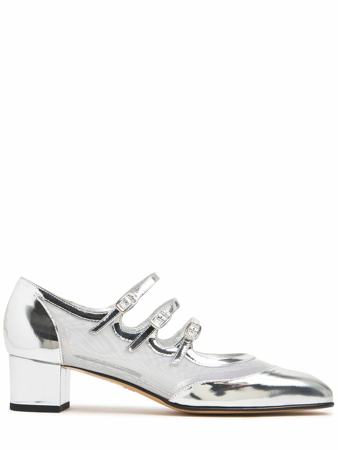 パンプス Carel Double Strap Heel 6Cm Pumps Cecile - Two-tone blue denim fabric slingback pumps | Carel