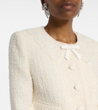 Self-Portrait Lace-trimmed bouclé jacket