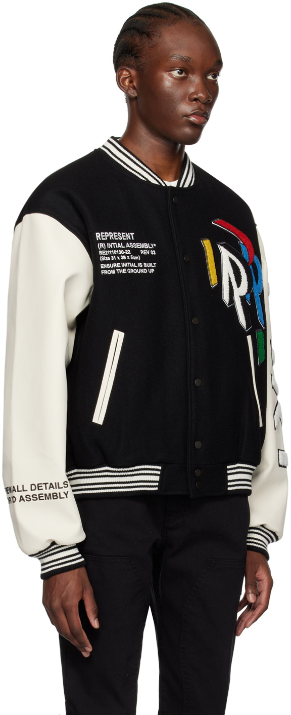 Represent Black Initial Bomber Jacket Represent