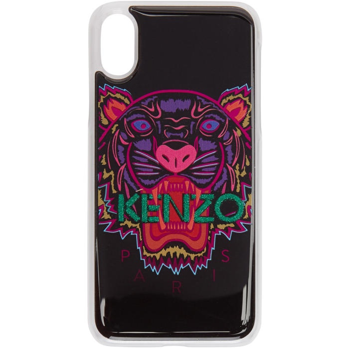 Photo: Kenzo Black and Pink Tiger iPhone X Case 