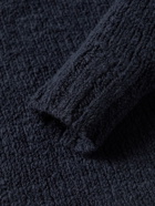 Peter Millar - Merino Wool-Blend Bouclé Half-Placket Sweater - Blue