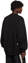 ADER error Black Flocked Sweatshirt
