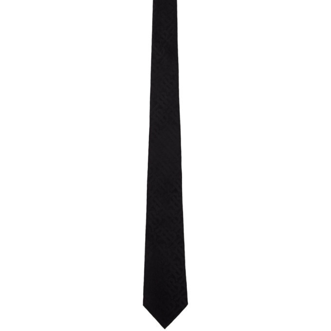 Photo: Burberry Black Classic Cut Monogram Tie