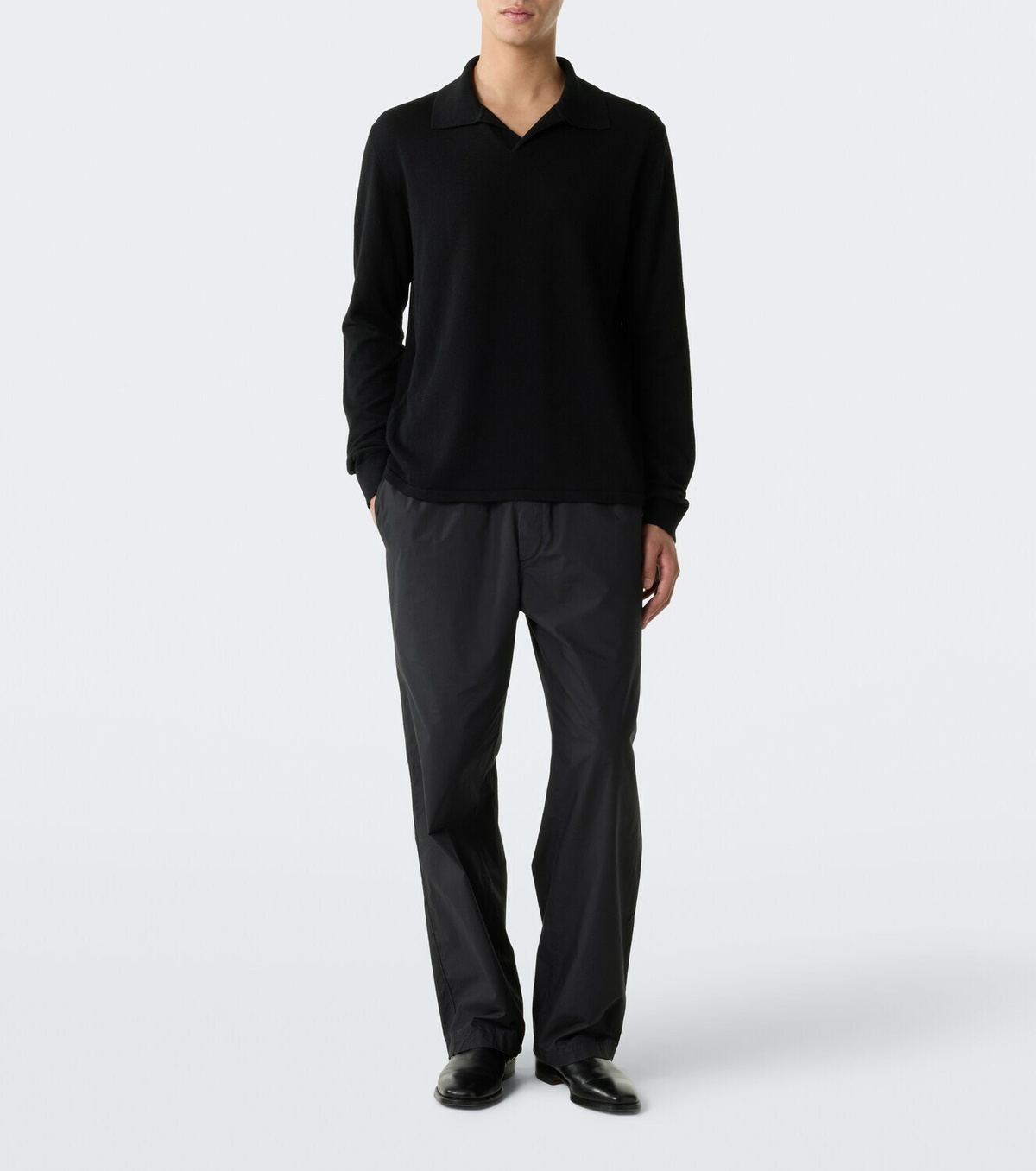 The Row Hilford cashmere polo sweater