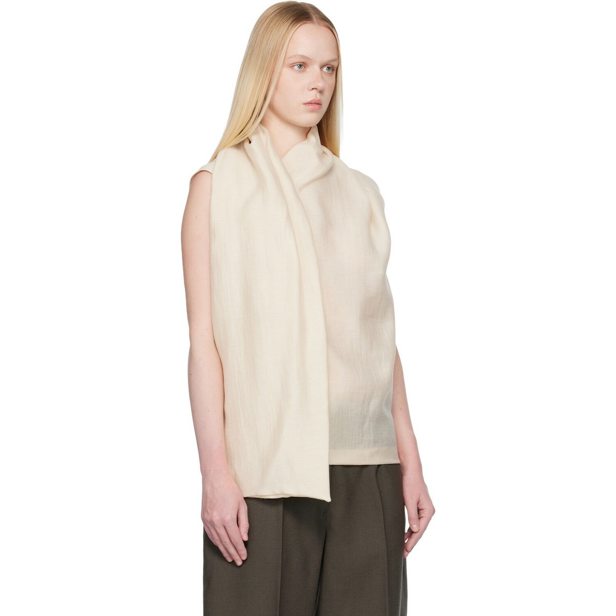 TOTEME Off-White Scarf Blouse