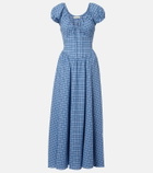 Faithfull Edessa checked cotton maxi dress
